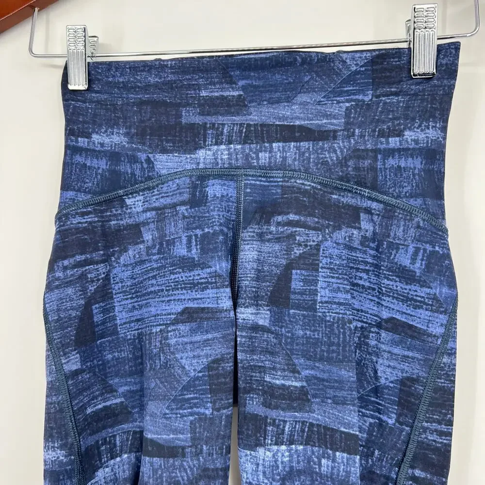 Lululemon Wunder Under Luxtreme High-Rise Crop Leggings Blue Midnight Size 4